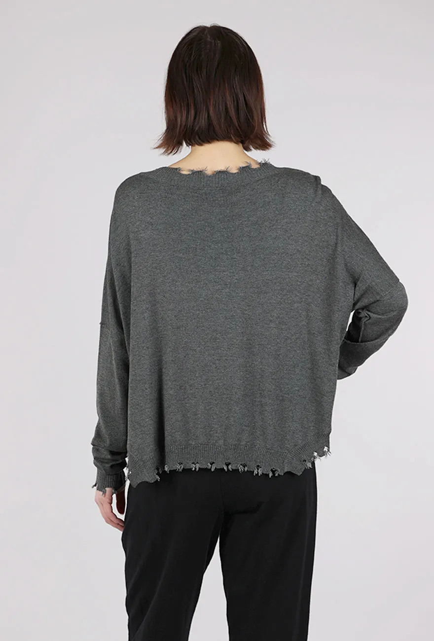 Shabby Chic Sweater, Asphalt