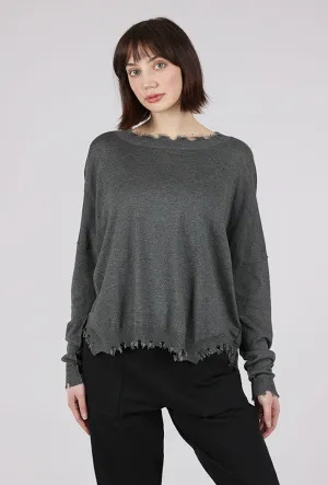 Shabby Chic Sweater, Asphalt