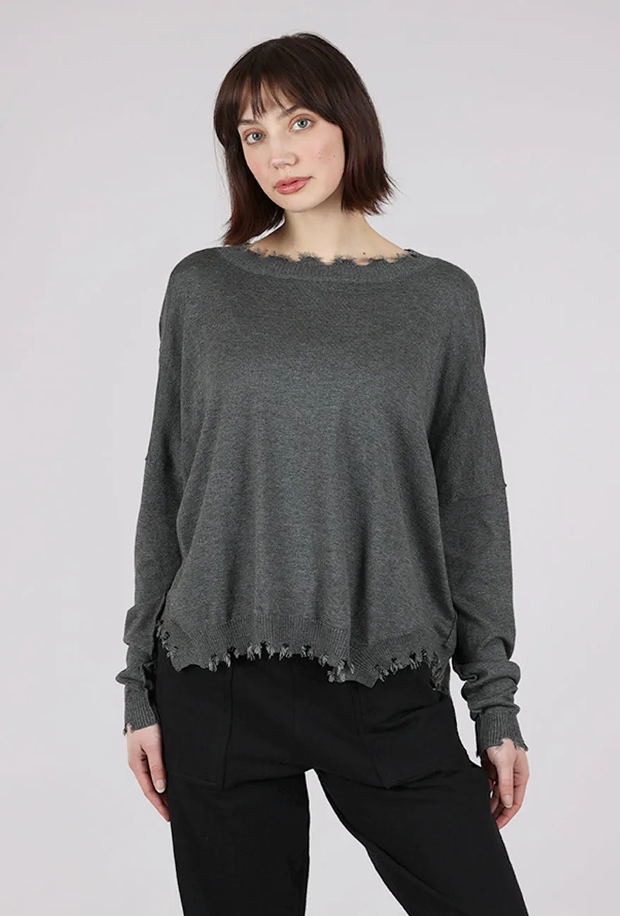Shabby Chic Sweater, Asphalt