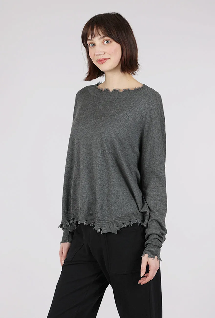 Shabby Chic Sweater, Asphalt