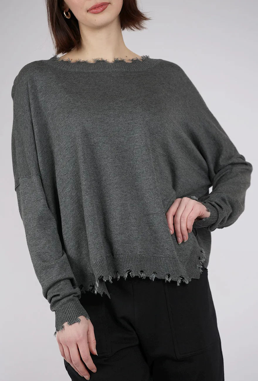 Shabby Chic Sweater, Asphalt