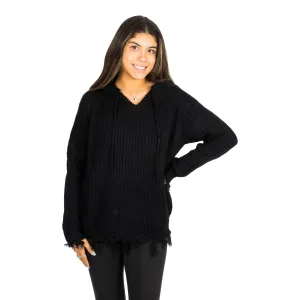 Shredded Hooded Sweater