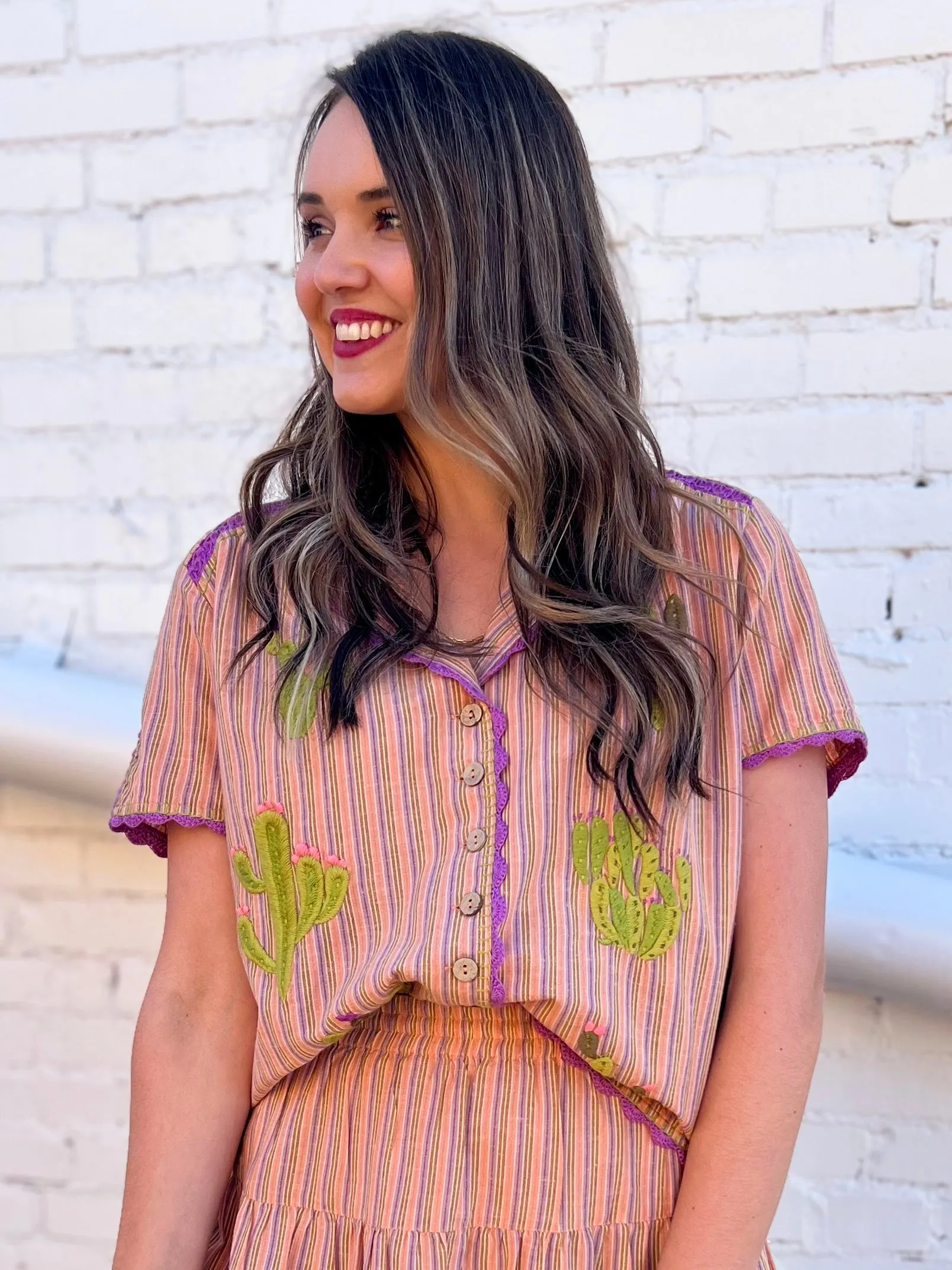 Sister Mary: Socorro Top in Multi Stripe