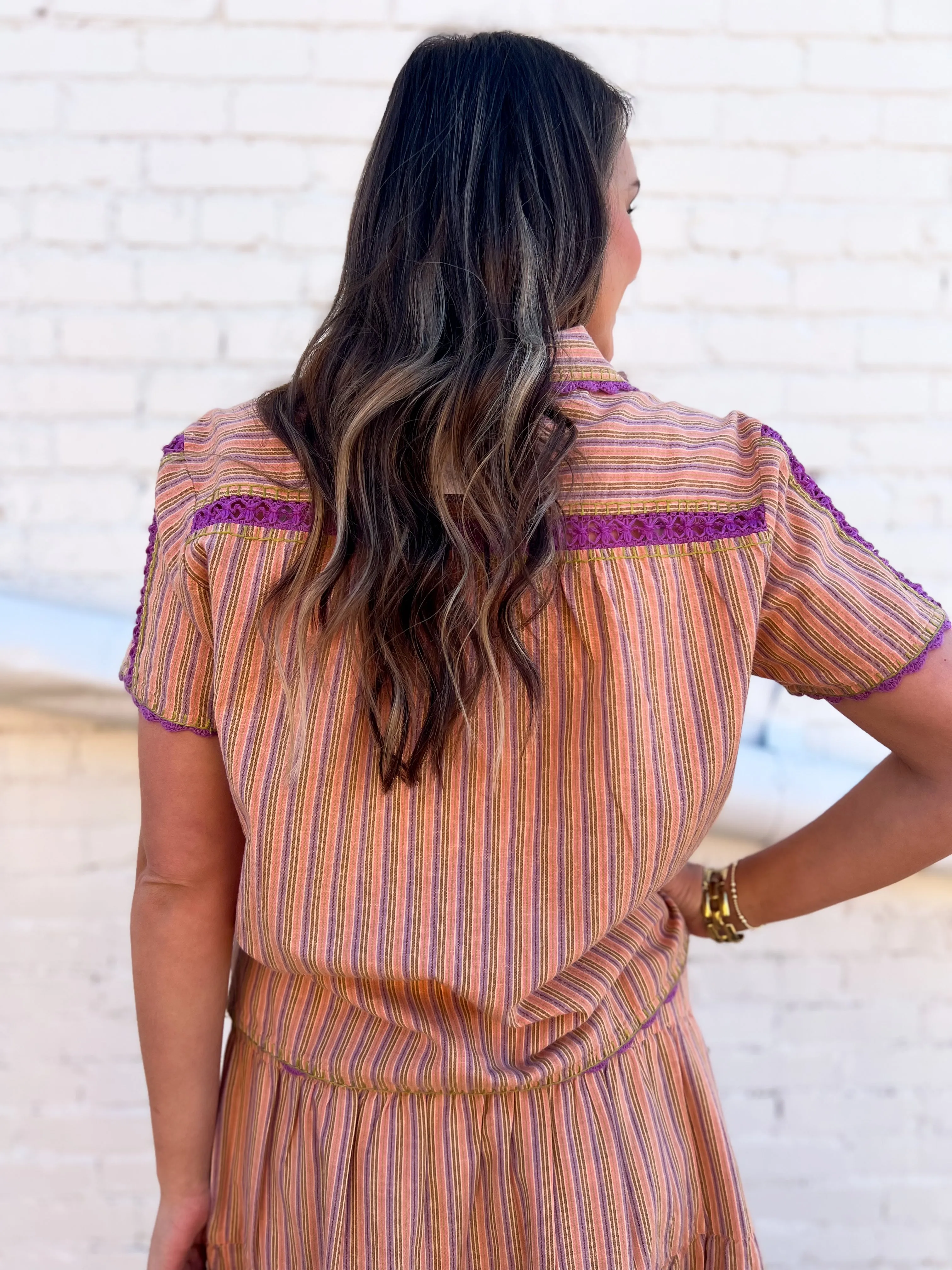 Sister Mary: Socorro Top in Multi Stripe