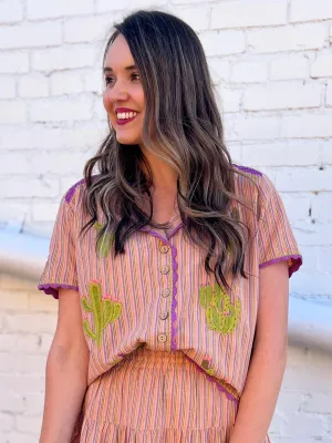 Sister Mary: Socorro Top in Multi Stripe