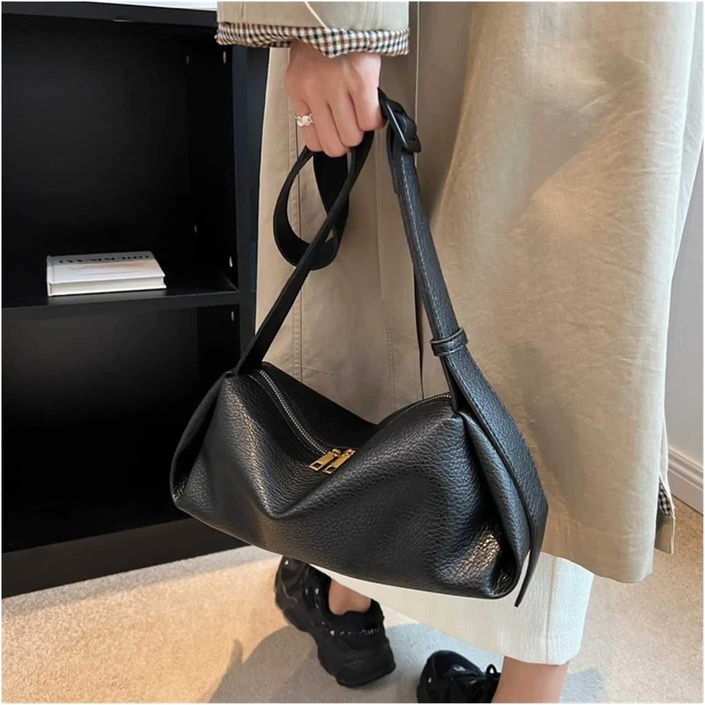 Small Bucket Crossbody For Women Trend Vintage Design Leather Handbags And Purses Shoulder Bag For Women