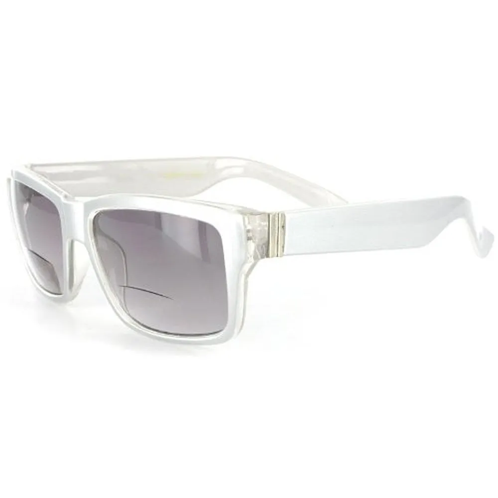 South Beach Wayfarer Geek-Chic Bifocal Sunglasses with Graduated Tint are designed in Italy for Youthful Men and Women who need to Read as they Work and Play in the Sun