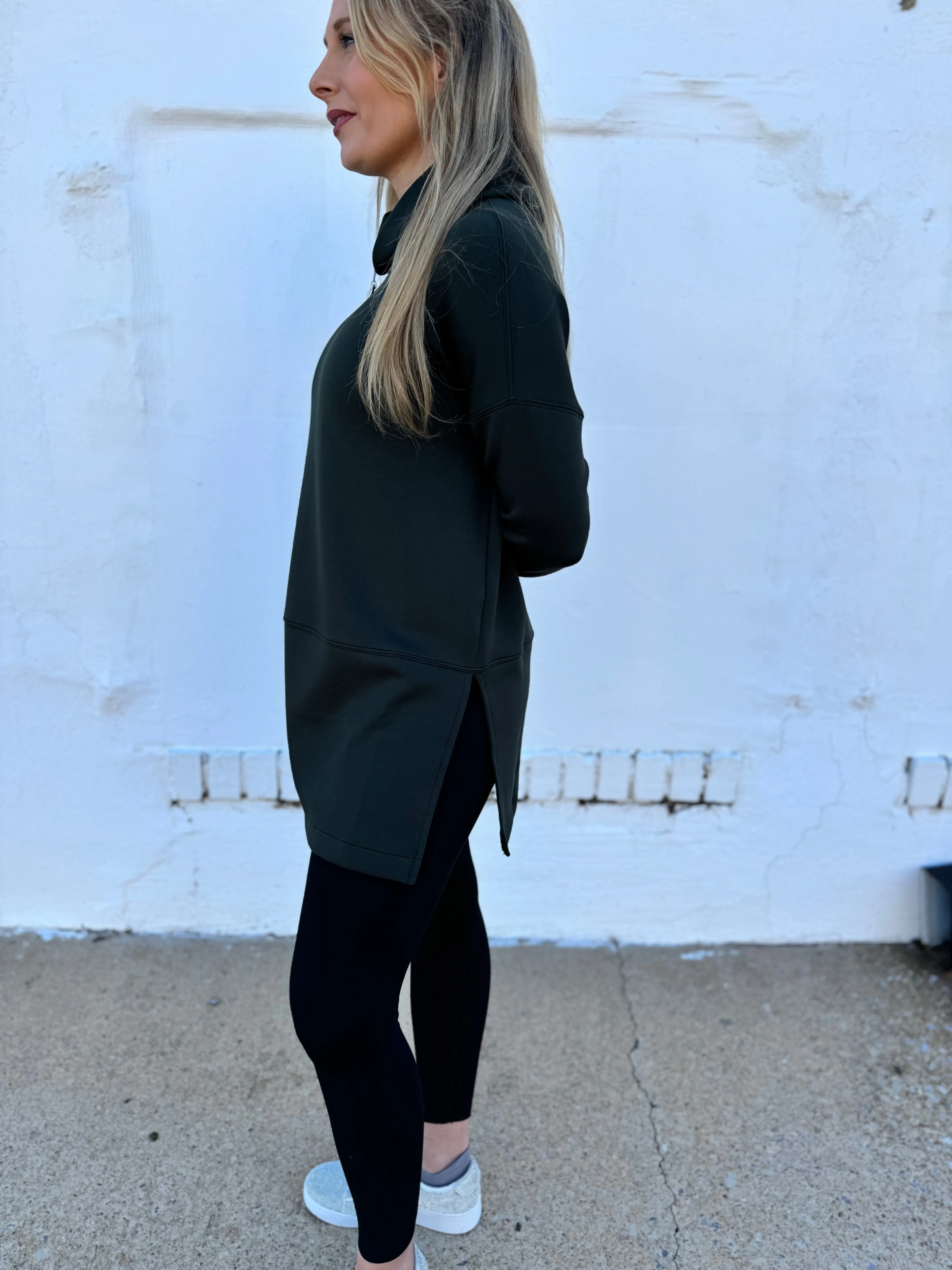 Spanx: AirEssentials Turtleneck Tunic in Essex Green 50501R