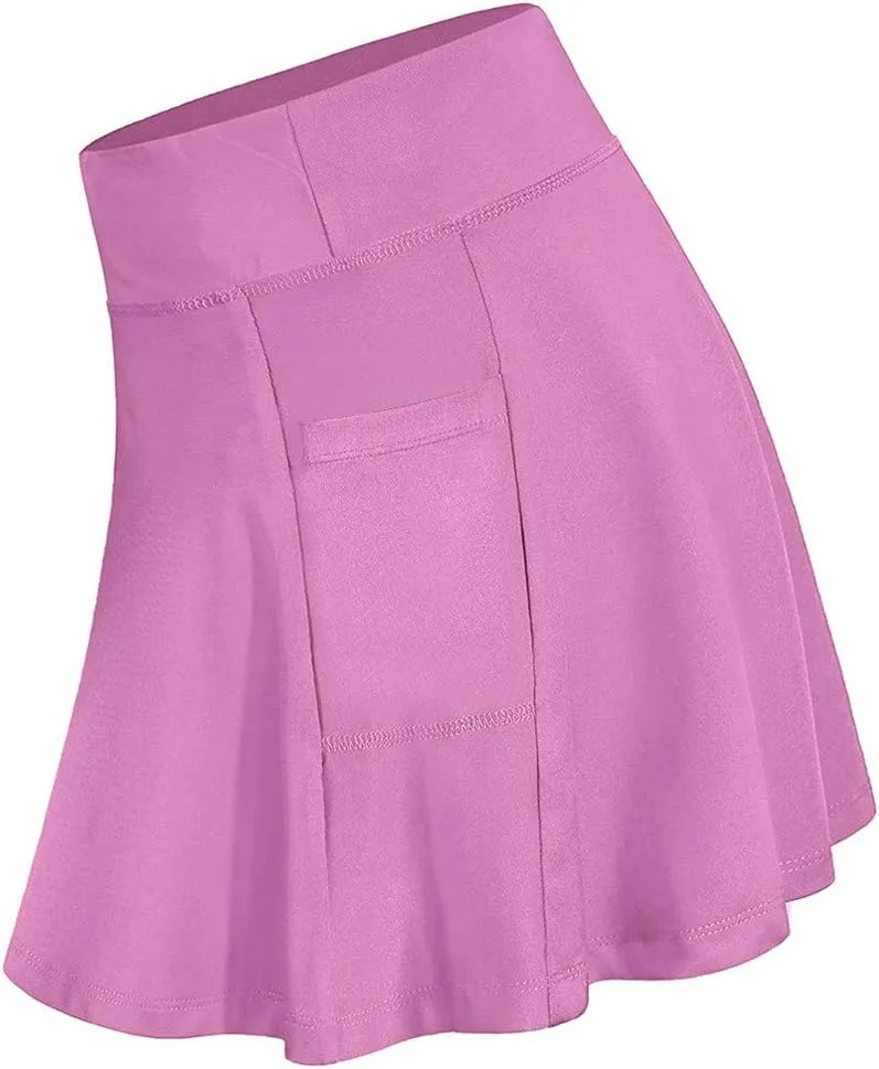 Sport Skirts for Women Summer Tennis Golf Skirts High Waisted with Pockets Inner Shorts for Athletic Skorts Running