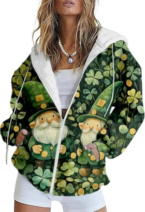 St Patricks Day Hoodie for Women Oversized Trendy Sweatshirt Pullover Pullover Long Sleeve Graphic Tops