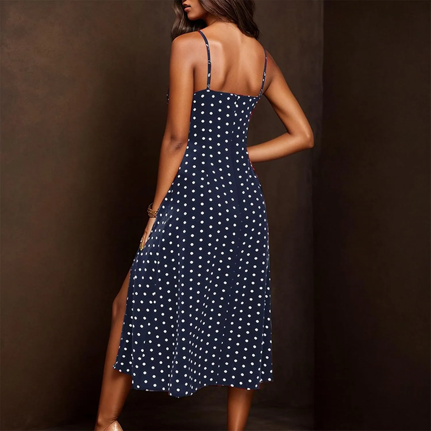 Sun Dresses for Women 2025 Vacation Holiday Summer Beach Shirt Dress Side Slit Sexy A Line Flowy Pleated Midi Dress