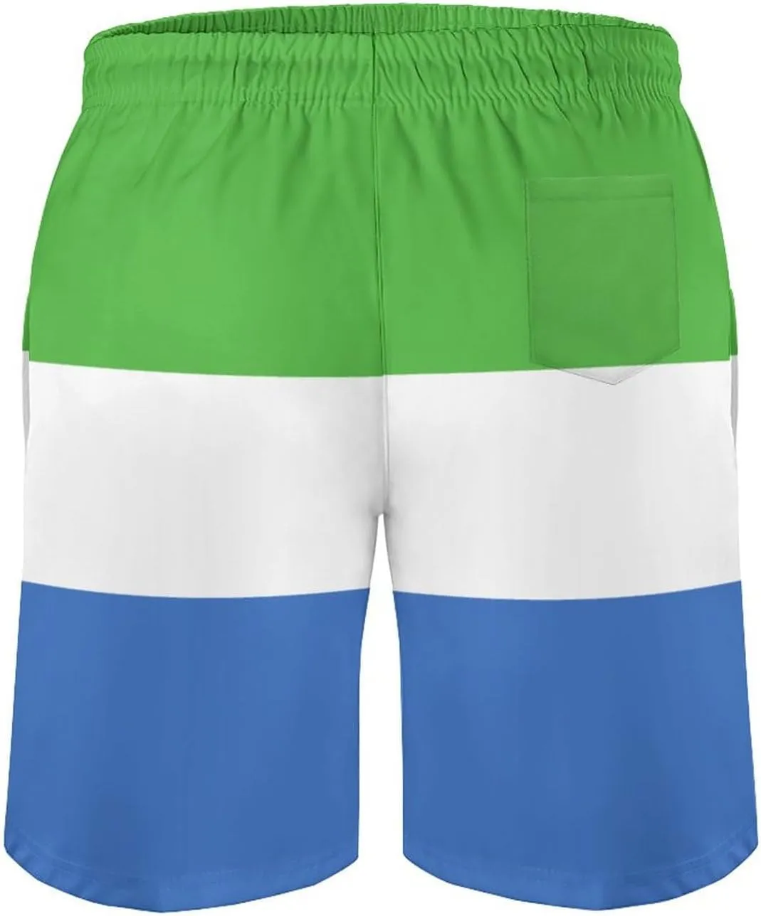 TAIZIYEAH Sierra Leone Flag Beach Shorts Casual Men's Swimming Trunks with Pockets Quick-Drying Printed Shorts XL