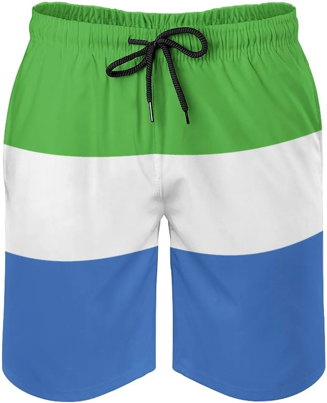TAIZIYEAH Sierra Leone Flag Beach Shorts Casual Men's Swimming Trunks with Pockets Quick-Drying Printed Shorts XL