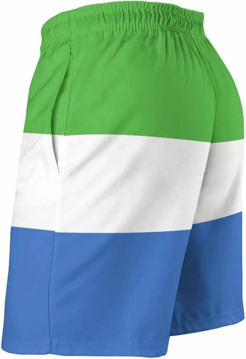 TAIZIYEAH Sierra Leone Flag Beach Shorts Casual Men's Swimming Trunks with Pockets Quick-Drying Printed Shorts XL