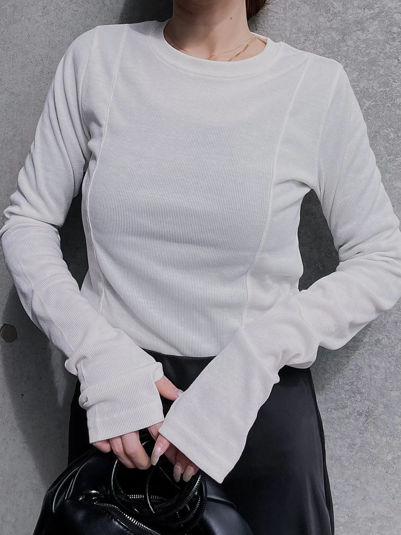 THUMBHOLE RIB TOPS