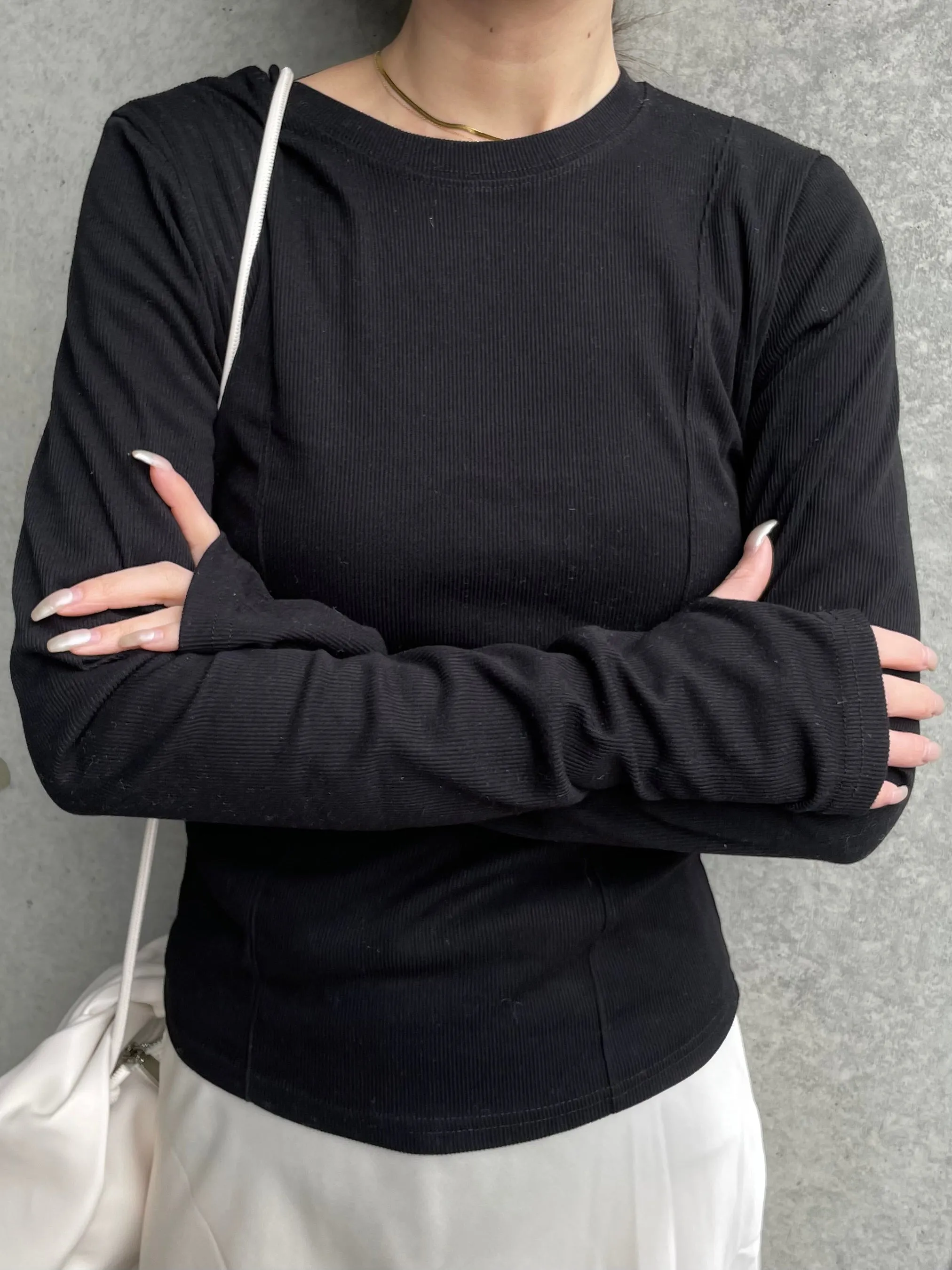 THUMBHOLE RIB TOPS