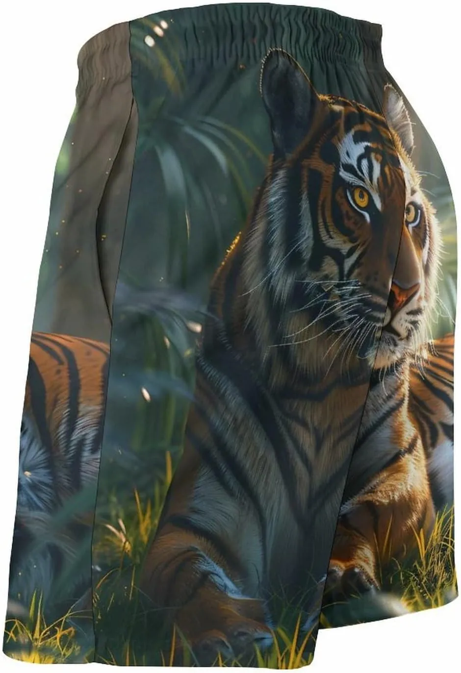 Tiger Men's Swim Trunks Quick Dry Board Shorts Breathable Summer Beach Shorts Bathing Suits