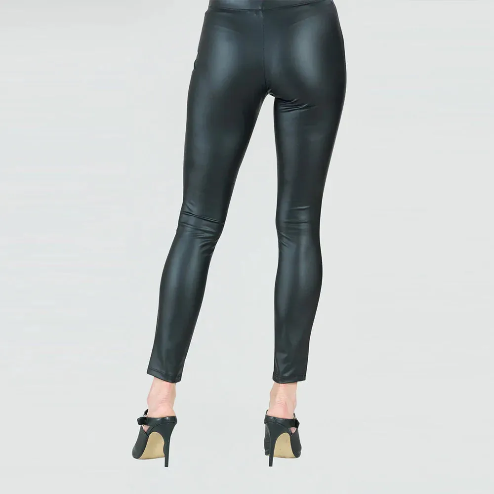 Vegan-Friendly Liquid Leather Legging
