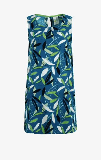 Weird Fish Juhi Lenzing EcoVero™ Viscose Tunic Deep Sea Blue
