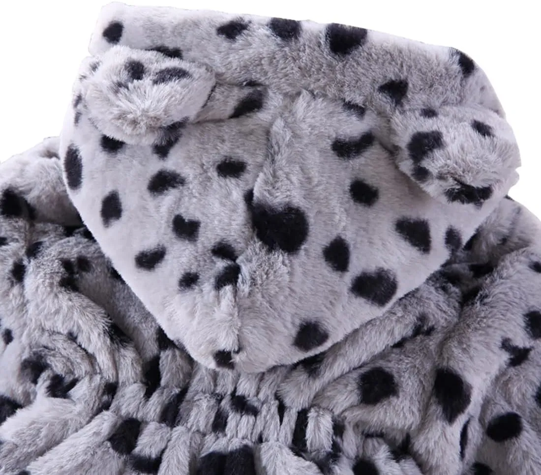WEONEDREAM Toddler Girls Winter Fleece Coat Kids Hooded Faux Fur Jacket Baby Warm Outwear
