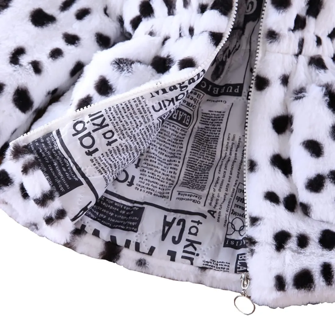WEONEDREAM Toddler Girls Winter Fleece Coat Kids Hooded Faux Fur Jacket Baby Warm Outwear