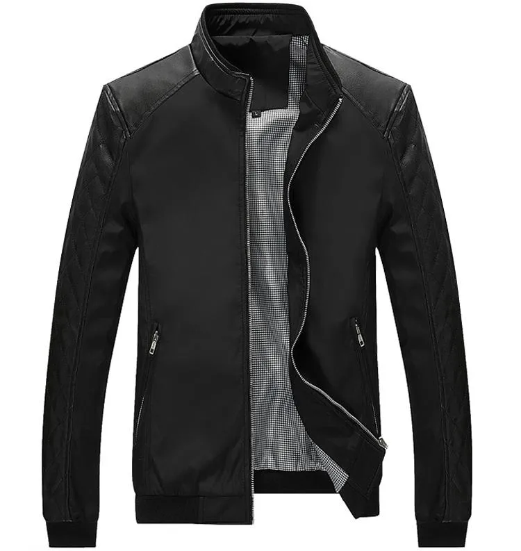 West Louis Business PU Leather Slim Jacket