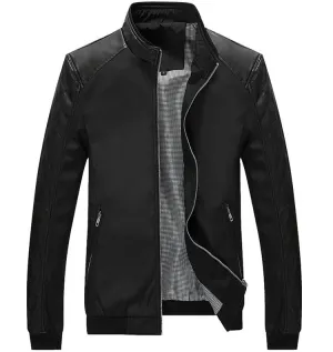 West Louis Business PU Leather Slim Jacket