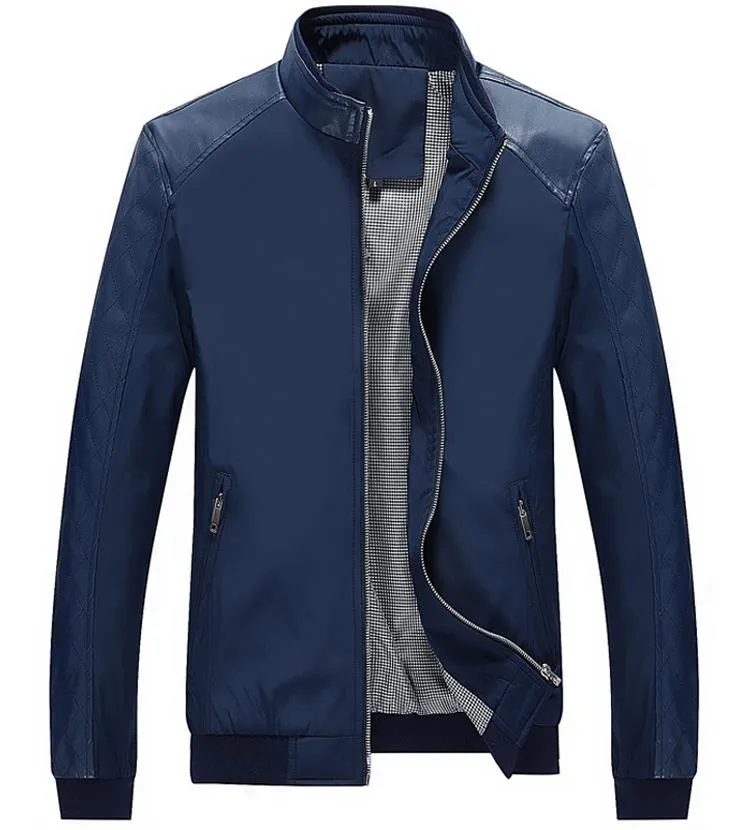 West Louis Business PU Leather Slim Jacket