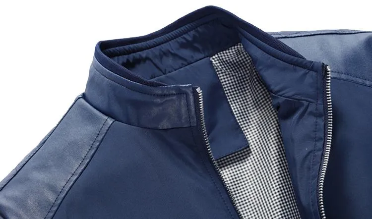West Louis Business PU Leather Slim Jacket