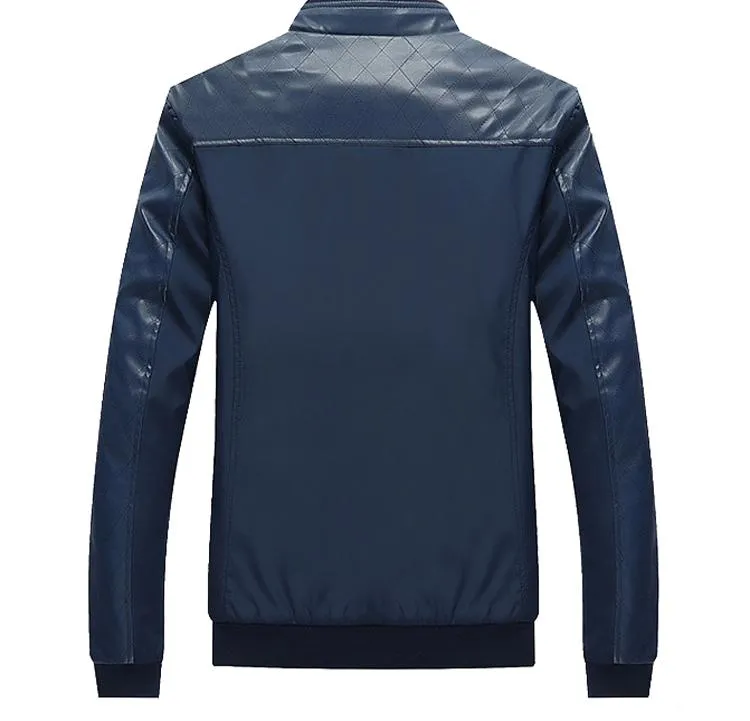 West Louis Business PU Leather Slim Jacket