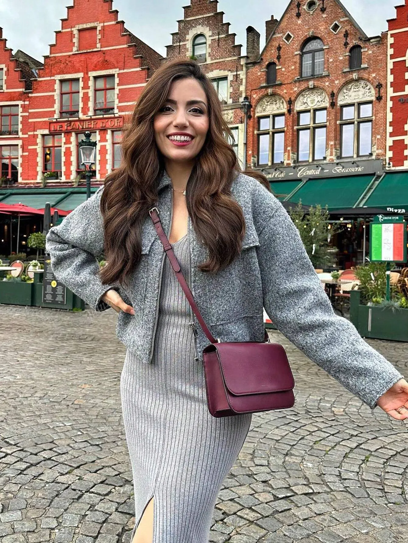 Women Elegant Solid Jacket Front Pocket Long Sleeve Zipper Jackets Coat