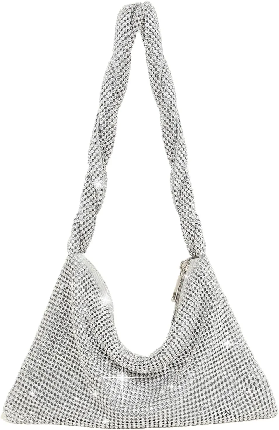 Women Evening Handbag Fashion Rhinestone Clutch Purse Trend Shoulder Bag Personality Underarm Bag for Party Wedding