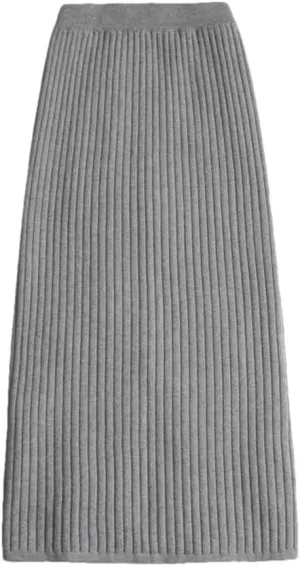 Women Sweater Skirt Midi Knitted Skirt High Waist Pencil Skirts Womens Winter Long Warm Split Knitting Skirts