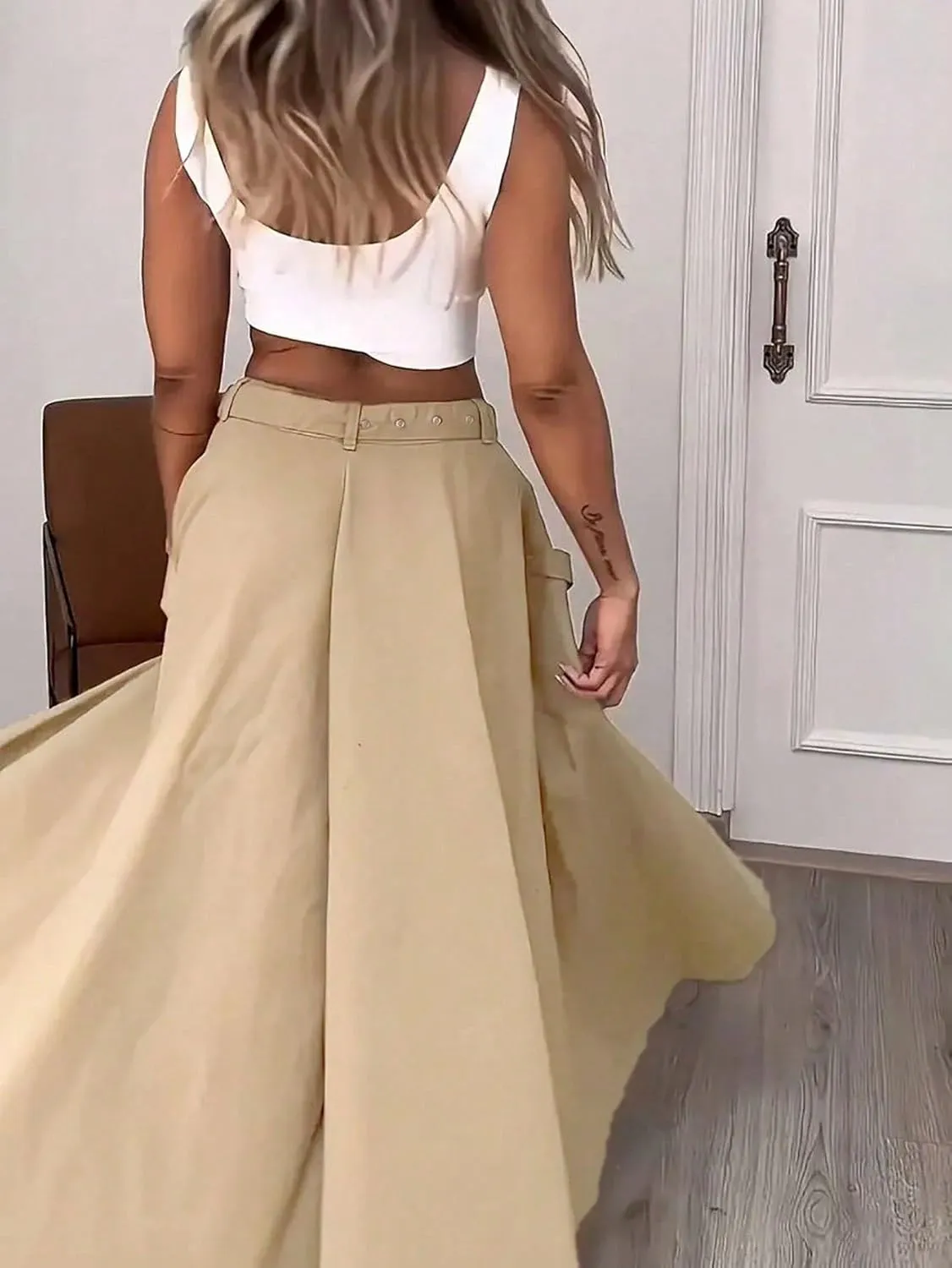 Women's 2025 Casual Maxi Long Skirts Long Casual Skirt