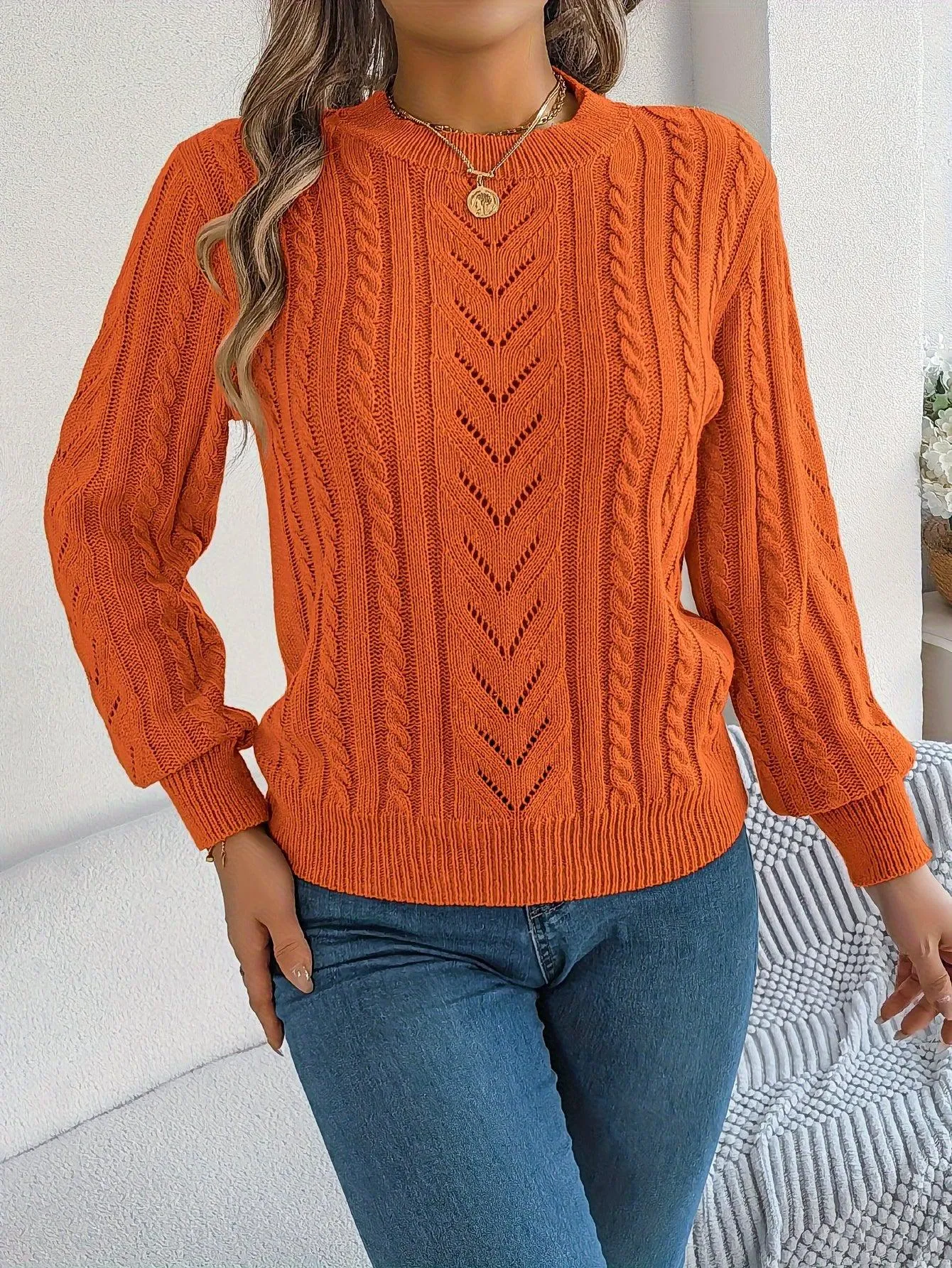 Women's Cozy Cable Knit Sweater