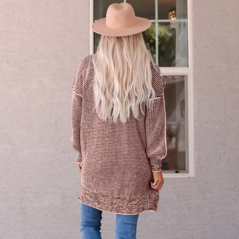 Women's Long-Line Open Front Cardigan Sweater