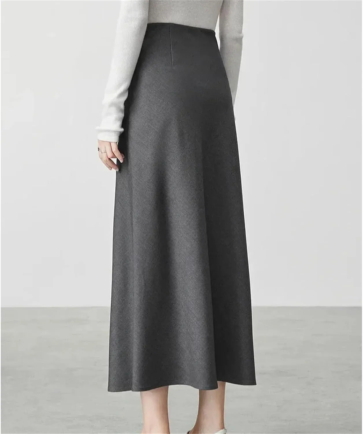 Women's Long Pencil Skirt  Elegant High Waist Elastic Office Lady Skirt Bodycon Skirt for Work Business