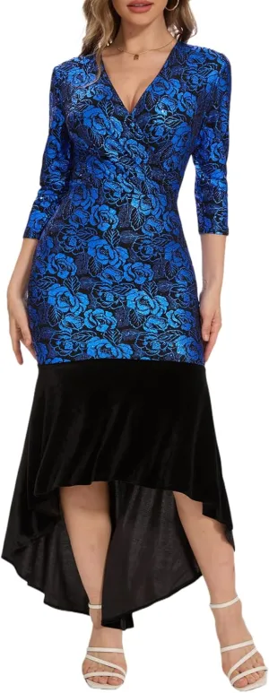 Womens Off Shoulder Formal Dresses Sparkly Gorgeous Golden Silk Embroidery Gowns and Evening Party Long Dress with Split