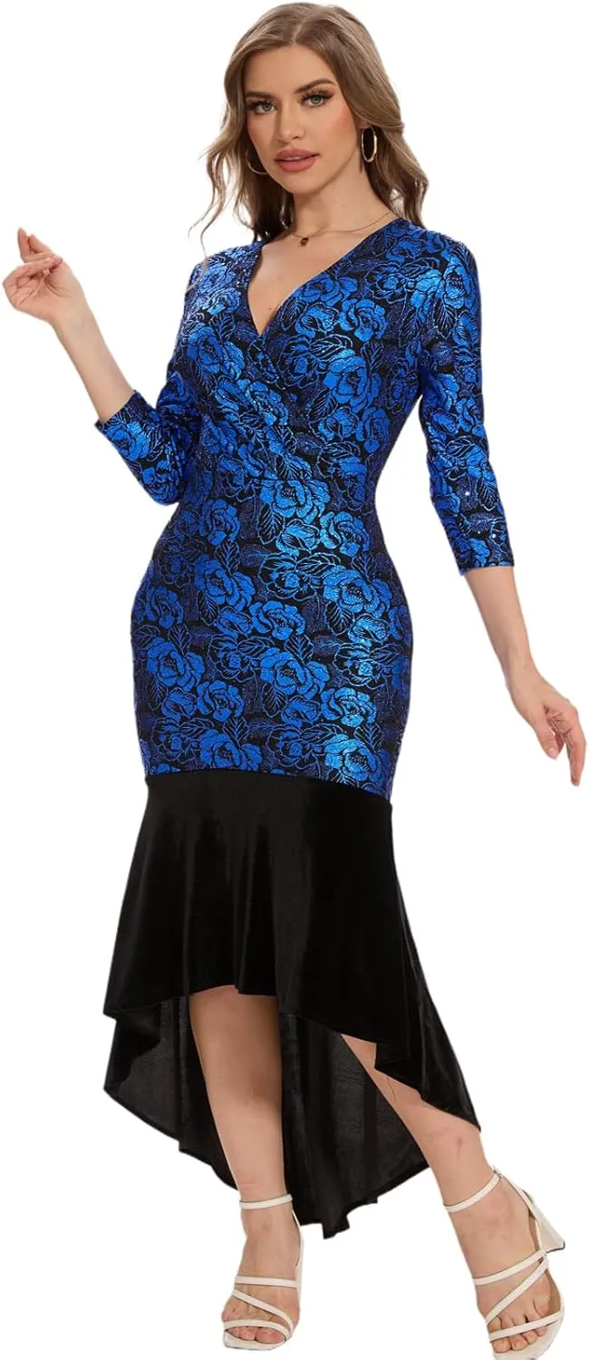 Womens Off Shoulder Formal Dresses Sparkly Gorgeous Golden Silk Embroidery Gowns and Evening Party Long Dress with Split