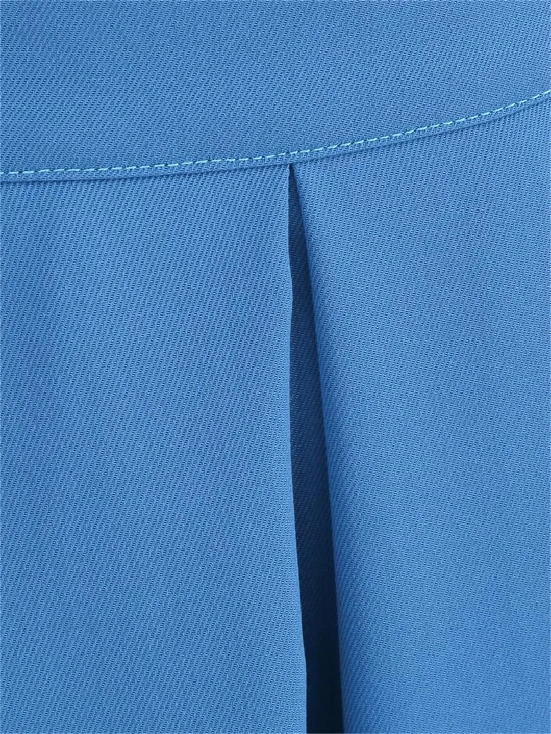 Women's Pleated Flared Skirt Solid Color Midi Skirts High Waist A-Line Skater Skirt