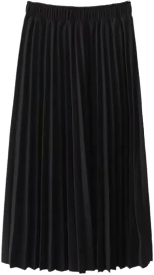 YIOLEAMP Women Summer A-Line Pleated Skirt, High Waist Elegant Pink Skirt, Casual Women Midi Skirts