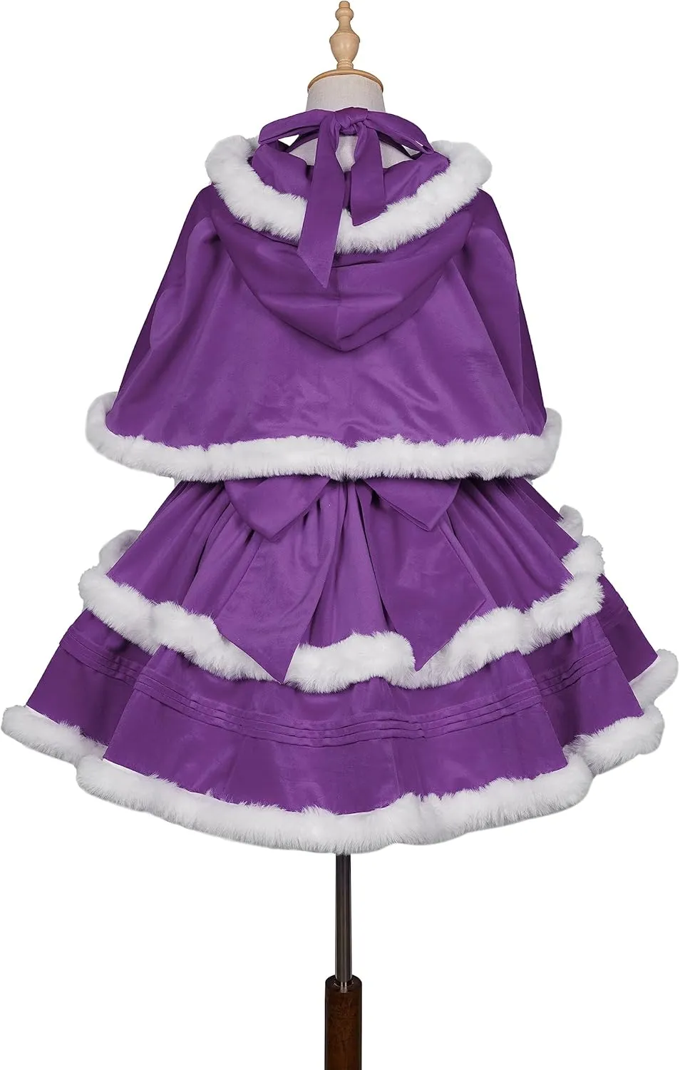 ZZEQYG Christmas Dresses for Women Solid Color Fashion Warm Halter Dress Suit with Cloak