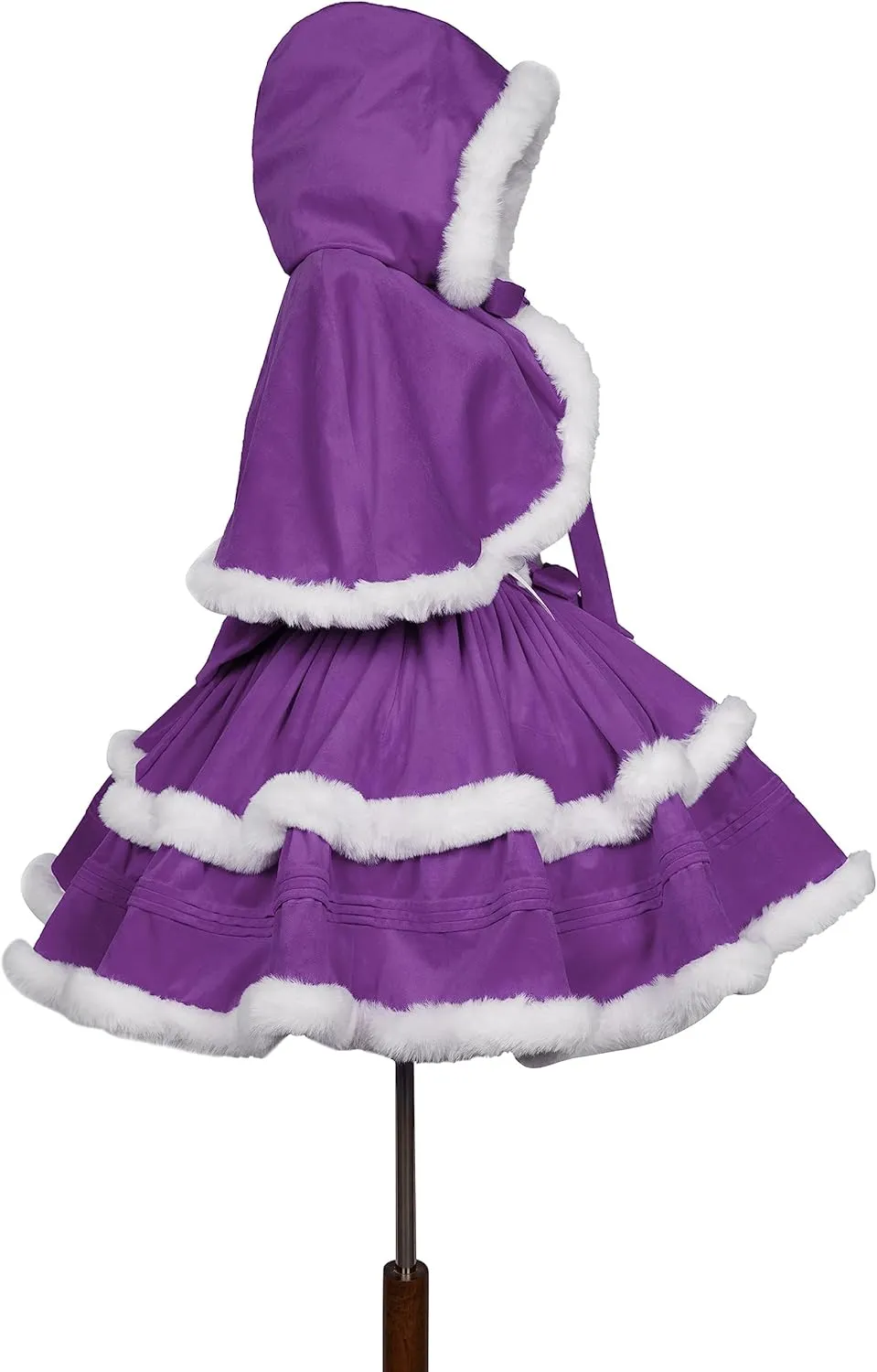 ZZEQYG Christmas Dresses for Women Solid Color Fashion Warm Halter Dress Suit with Cloak